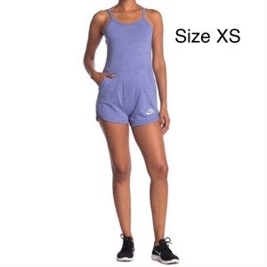 NWT Nike Gym Vintage Spaghetti Straps Romper Sapphire Blue Sz XS